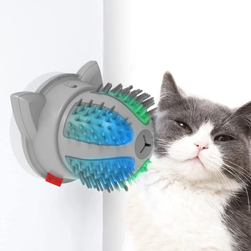KatKleene - Cat Self Groomer with Catnip Automatic Rotating Cat Massager